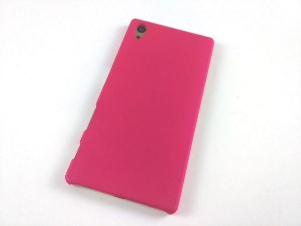 Sony Xperia Z5 SO-01H SOV32 ハードケース カバー シンプル ピンク_画像1