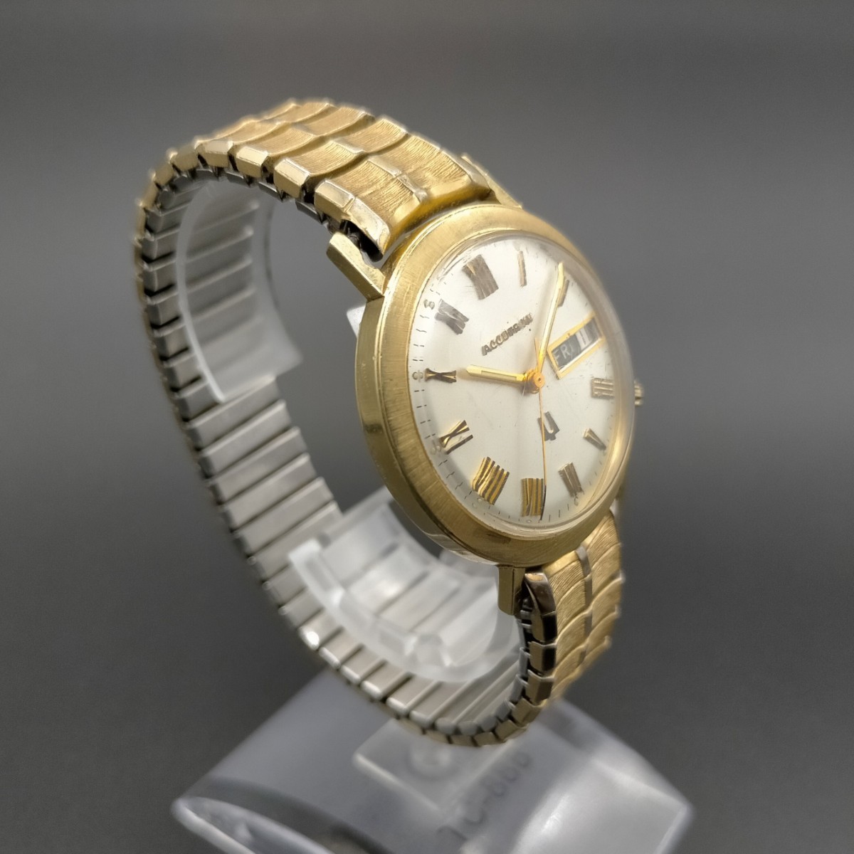 ★ACCUTRON アキュトロン BULOVA ブローバ★アンティークantique 14金張り 音叉式 1960’s