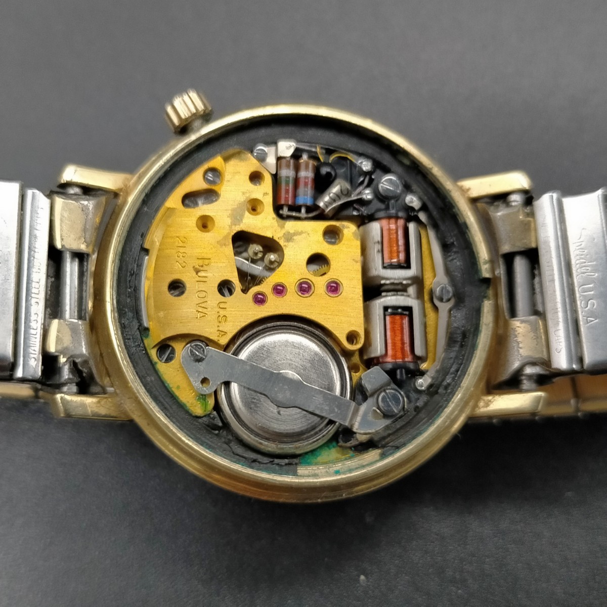 ★ACCUTRON アキュトロン BULOVA ブローバ★アンティークantique 14金張り 音叉式 1960’s ★ACCUTRON アキュトロン BULOVA ブローバ★アンティークantique 14金張り 音叉式 1960’s
