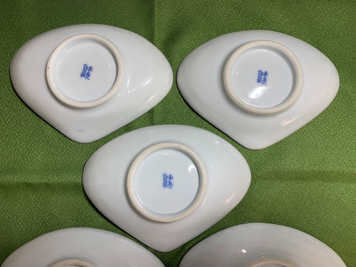 格安新品  古伊万里 染付 山水 平安白泉 貝殻形小皿5枚｜Yahoo!フリマ（旧 工芸品