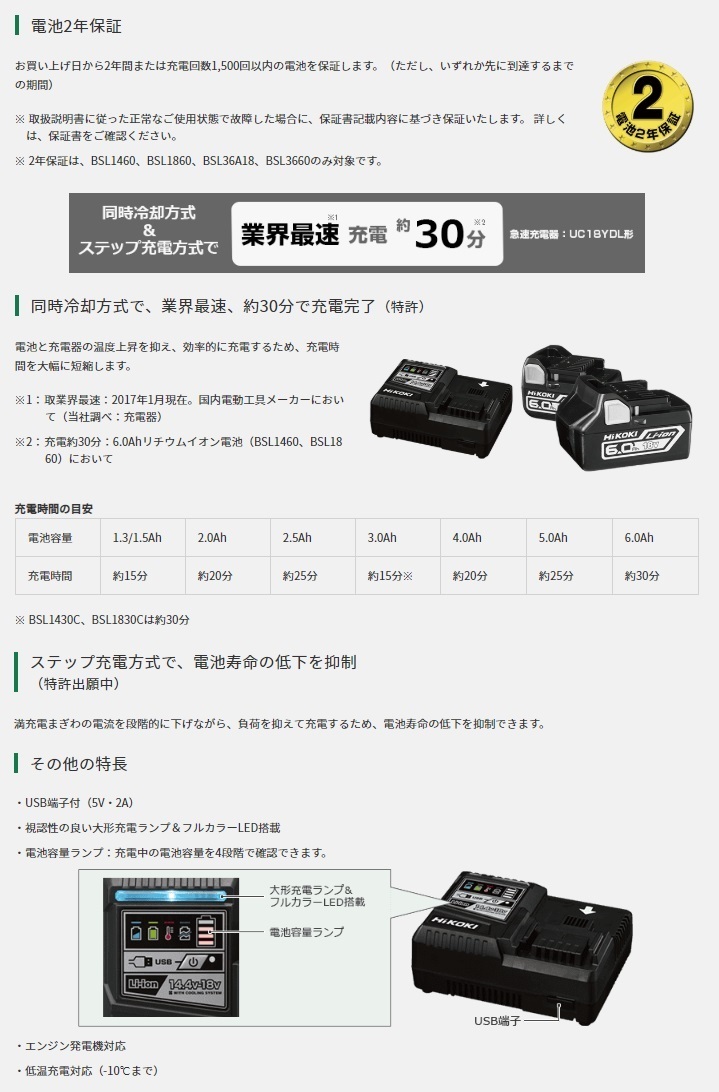 HiKOKI コードレス振動ドライバドリル DV18DBL2(2LXPK) (BSL36A18)×2+急速充電器(UC18YDL)+ケース付 ハイコーキ  日立