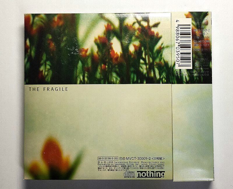  записано в Японии na in * дюймовый * ногти z/ The *fla Jai ru2 листов комплект Nine Inch Nails CD The Fragile