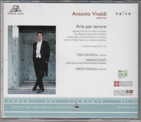 [CD/Naive]ヴィヴァルディ:「ティート・マンリオ」からのアリア他/T.レーティプー(t)&D.ファゾリス&イ・バロッキスティ 2010_画像2