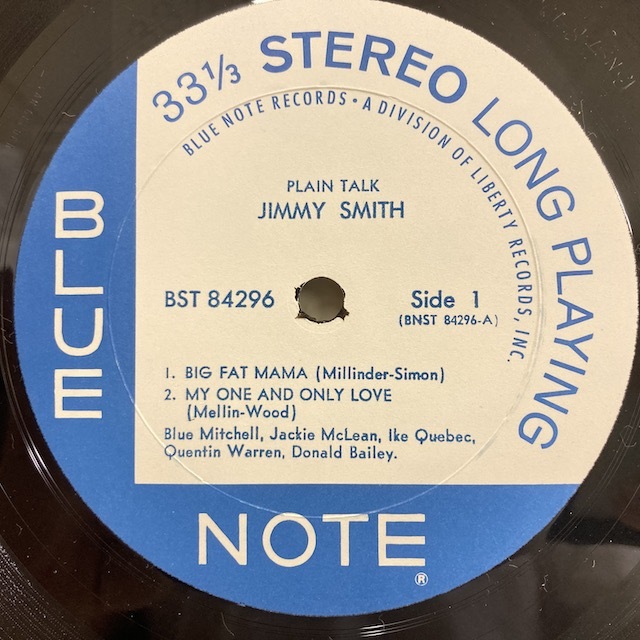 □即決 Jimmy Smith / Plain Talk 30368 オリジナル RVG Jackie McLean