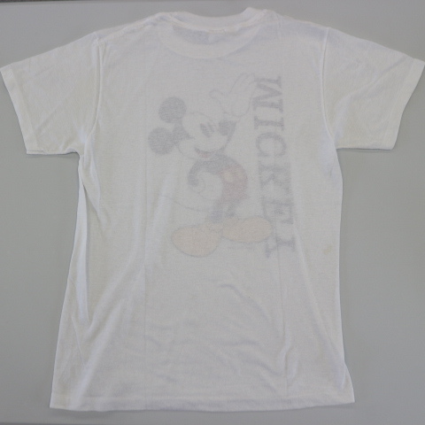 80s USA製 Disney MICKEY ミッキーマウス Tシャツ L ホワイト CHED Anvil ディズニー ミッキー キャラクター オールド ヴィンテージ_画像6