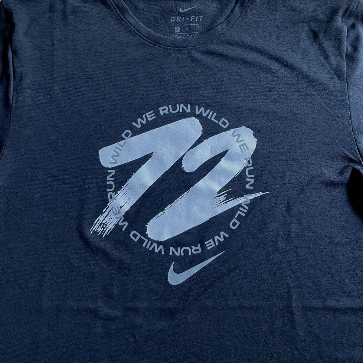 【即決・中古美品・送料無料】ナイキ 黒メンズL 半袖Tシャツ ドライフィットマイラーワイルドラン NIKE DRI-FIT ランニング #72 ジョギング