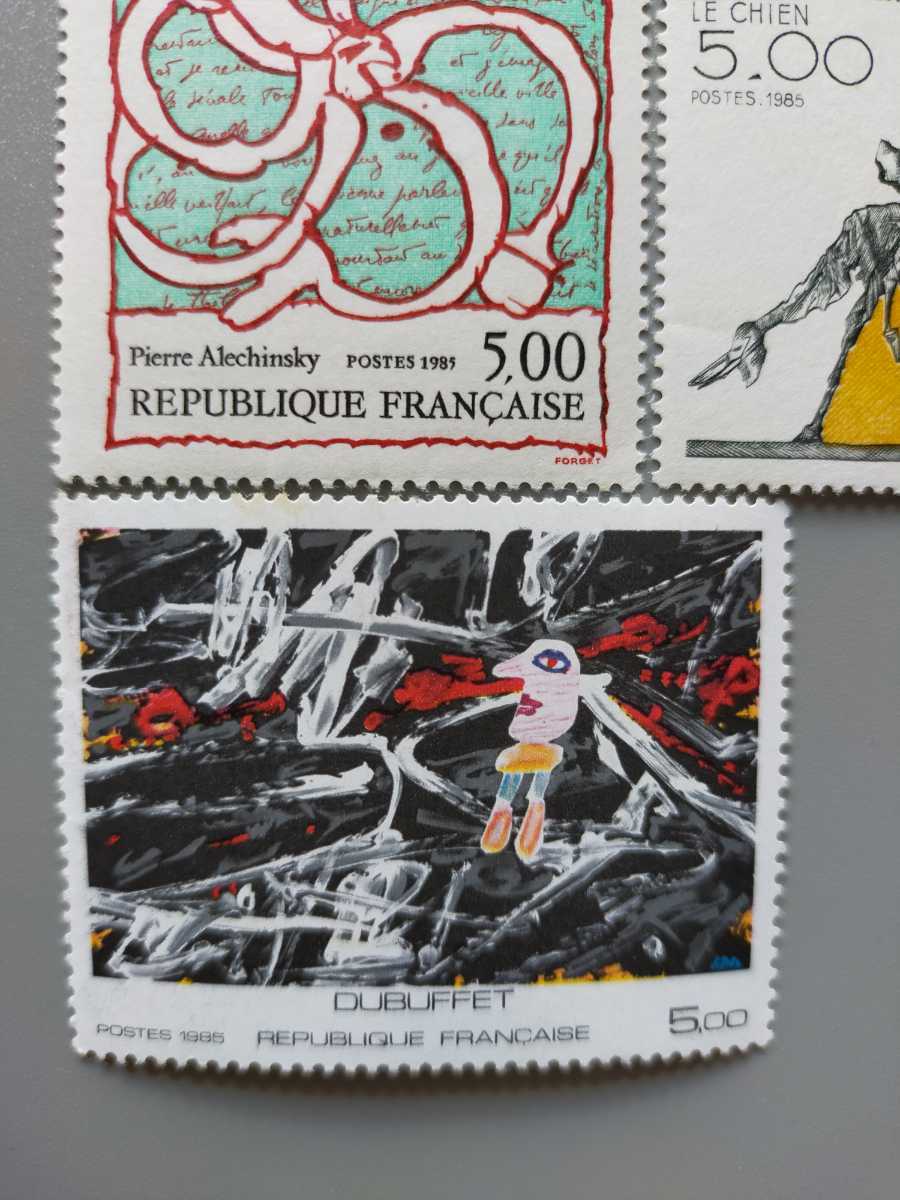 フランス　1985年　美術切手5種完_画像4