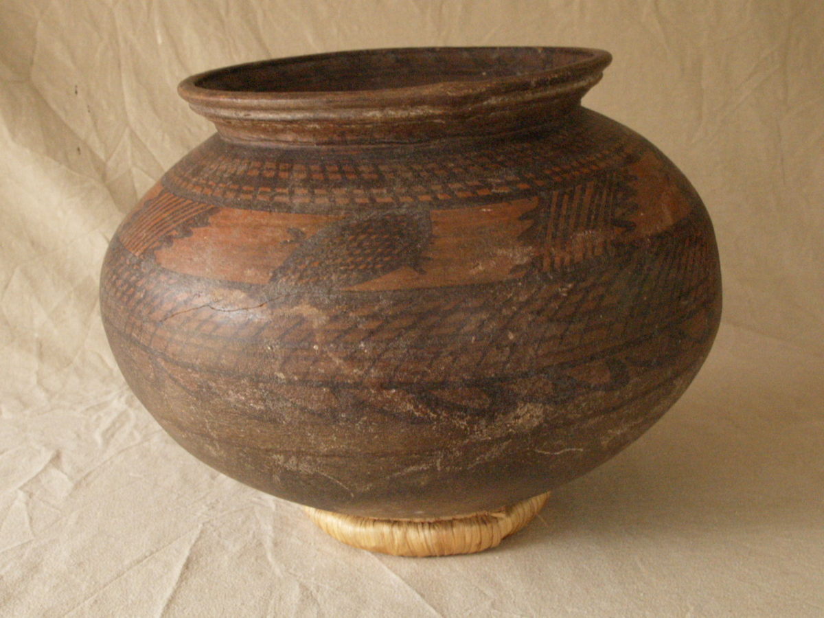 特別出品 貴重 紀元前2000年前 アンダーソン土器 彩陶双耳付壷 大壷