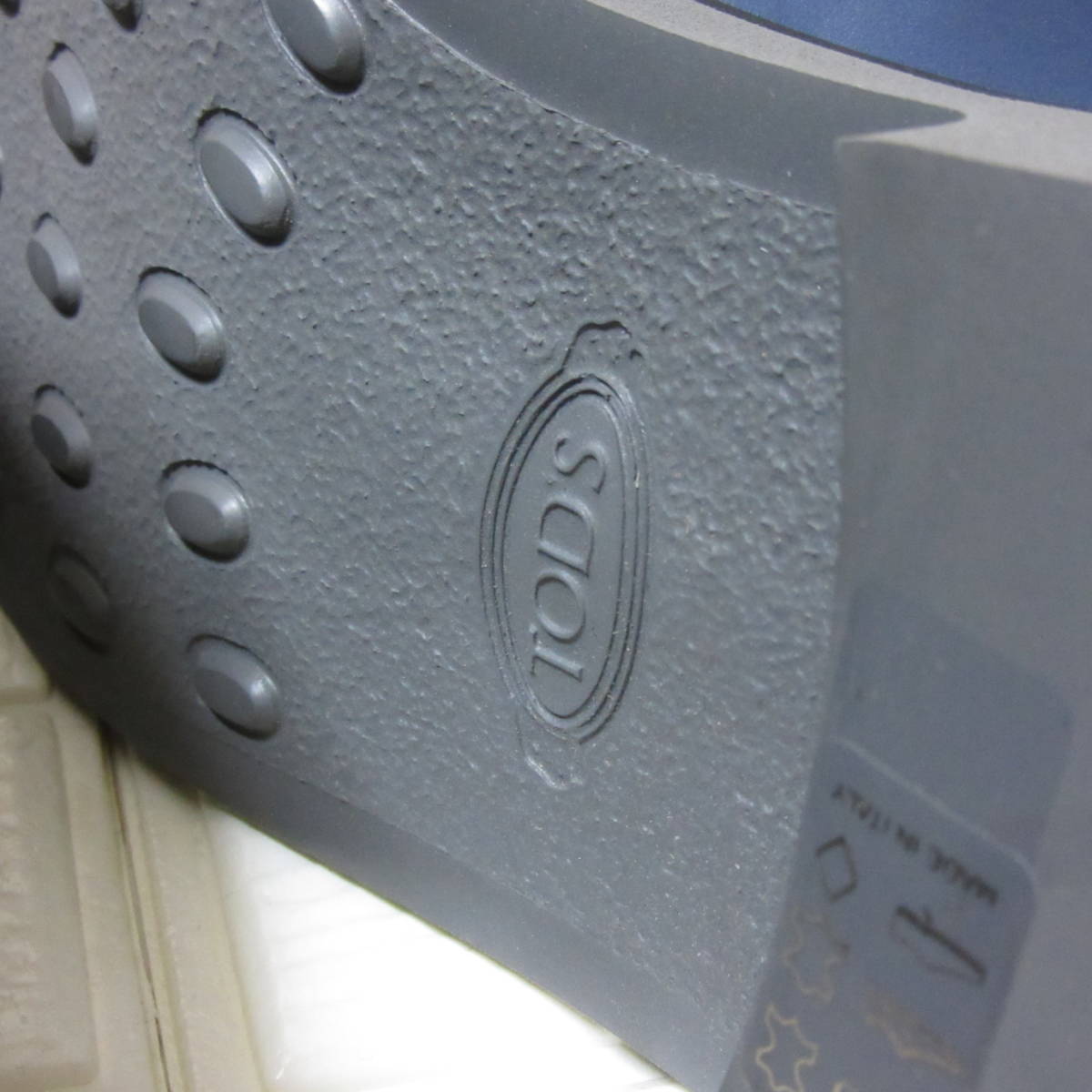 新品箱入り TOD'S トッズ イタリア製 最高級 メンズ ドレスシューズ 革靴 レザーシューズ プレーントゥ ダービー ブルー 青 UK5.5 24.5cm 