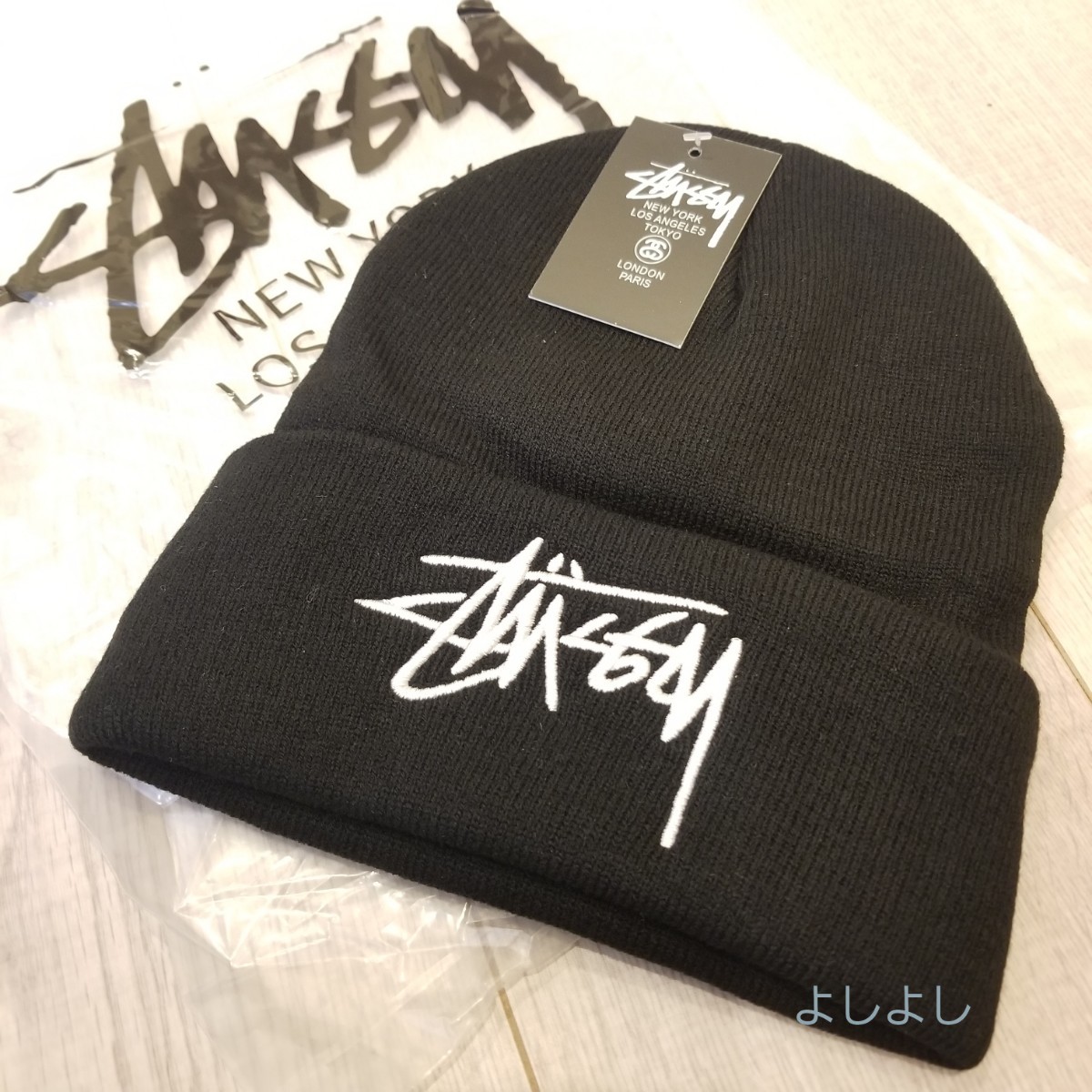 ch Stussy ステューシー ニット帽 スノーボード 灰色 グレー 通販