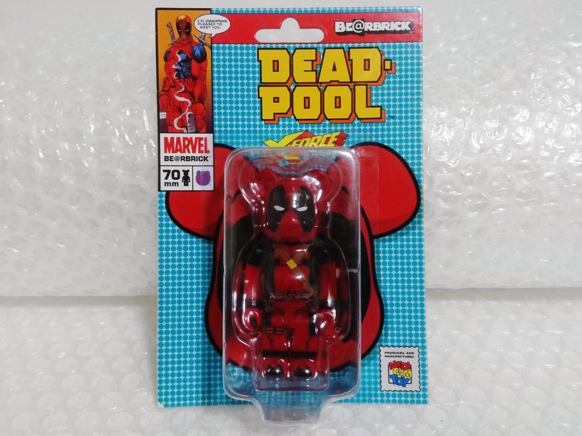 新品 未開封+廃盤品　MEDICOM TOY　BE＠RBRICK　MARVEL　X-FORCE　DEADPOOL　100%　メディコムトイ　ベアブリック　デッドプール_画像1