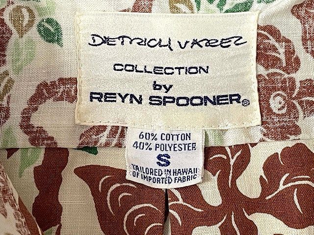 レインスプーナー reyn spooner DIETRICH VAREZ COLLECTIOIN 90's 半袖 アロハシャツ フルボタン ハワイ製 S [tal-0085]_画像4