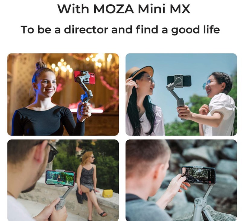 超美品の  3軸手持ち スマートフォンジンバル MX Mini MOZA 自撮り棒