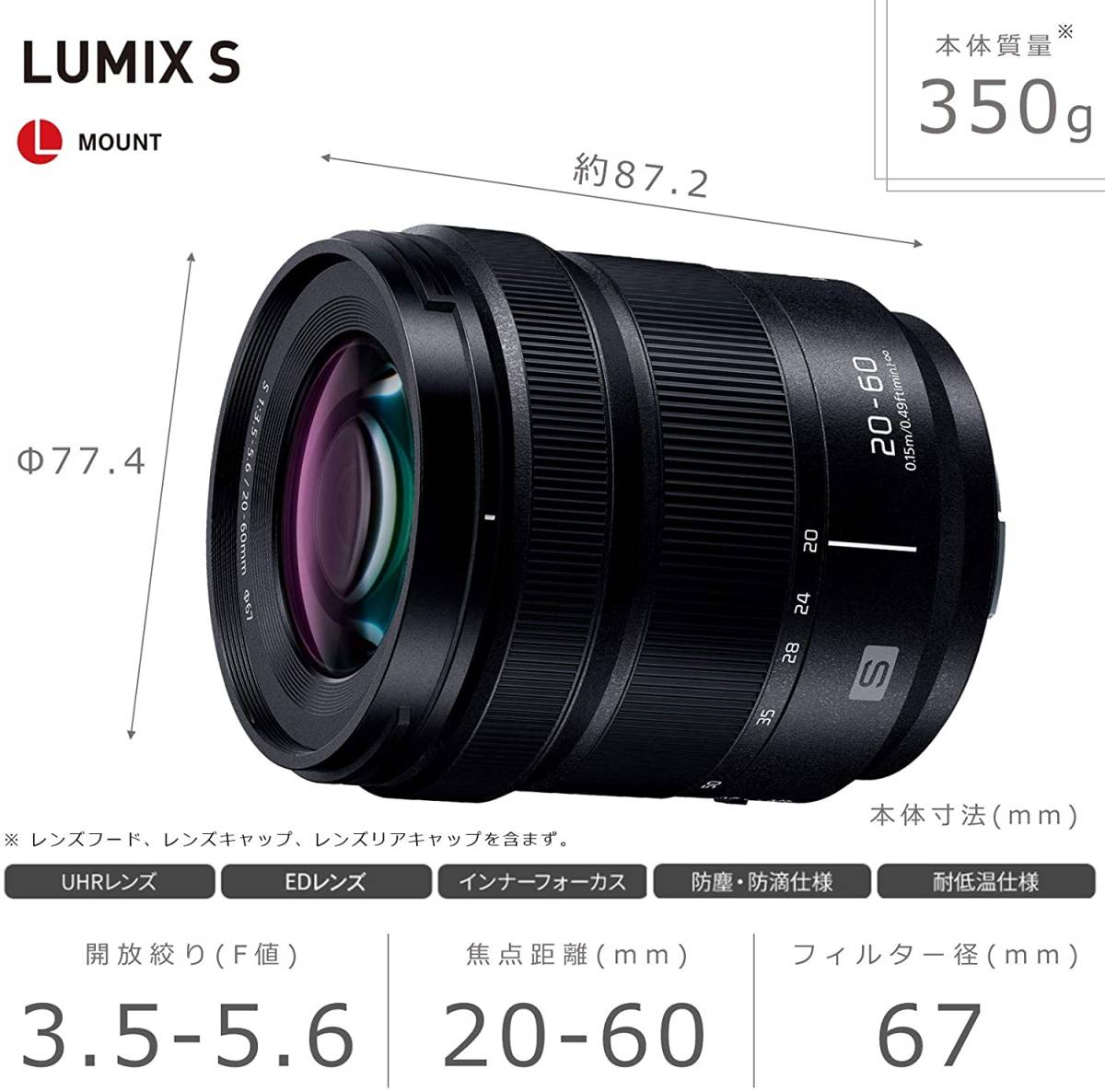 新作モデル 未使用 asrama フィルター付き LUMIX 20-60mm S 新品未使用