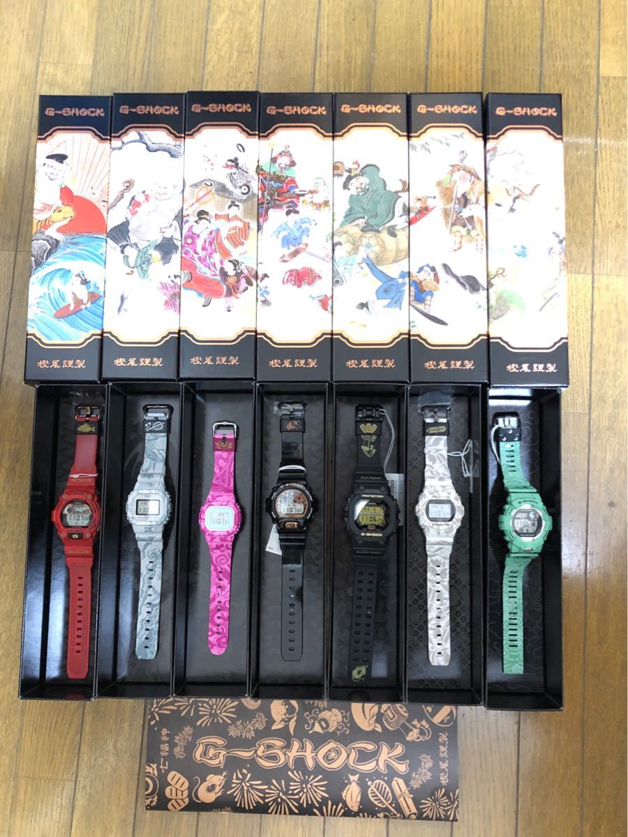 カシオG-SHOCK 七福神コンプリート+招き猫 縁起物セット