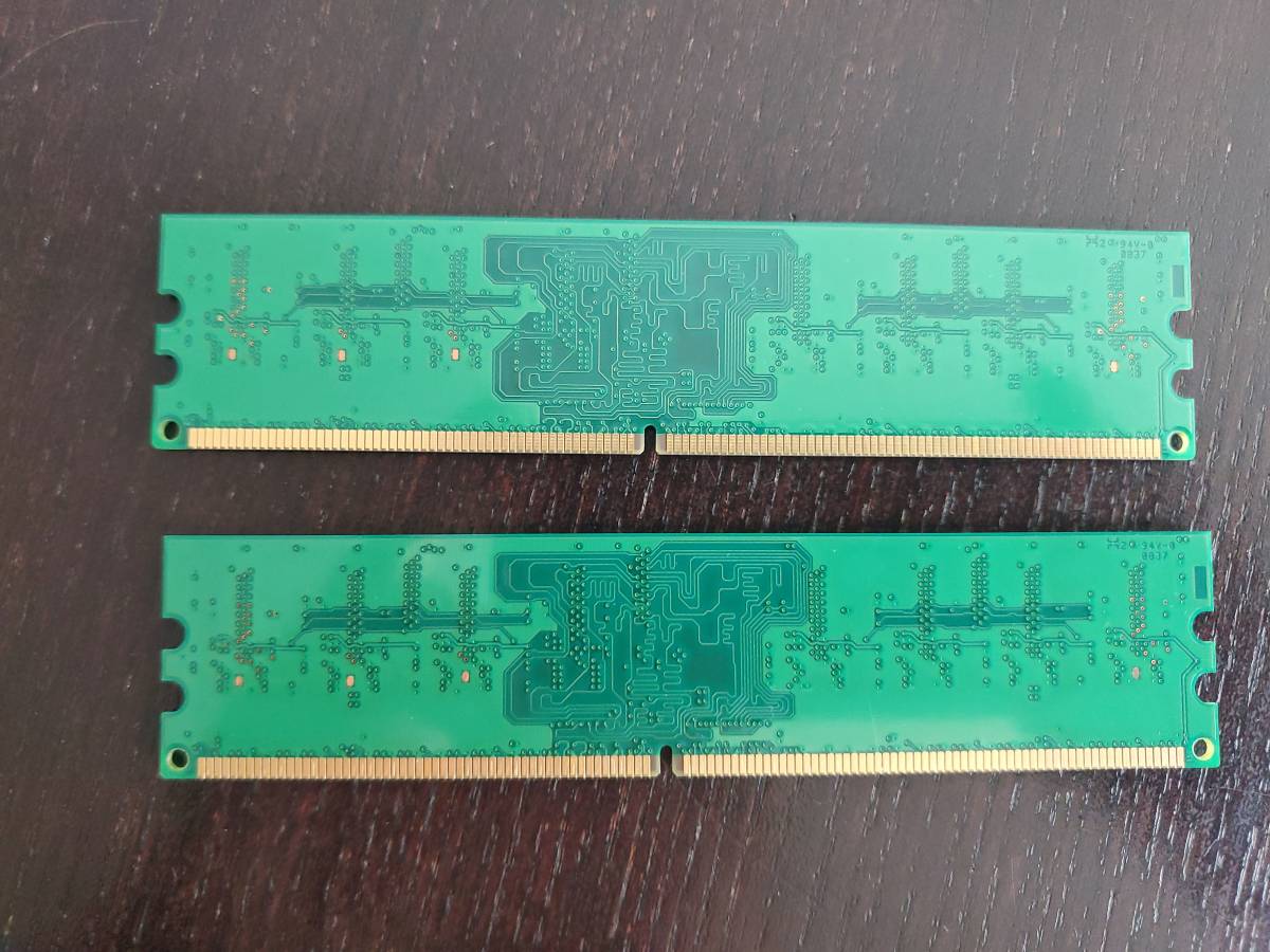 【値下】DDR2-800MHz -CL6 PC2-6400U-666-12-D0 512MB ×2枚　1GB　ProMOS　メモリ　送料無料_画像3