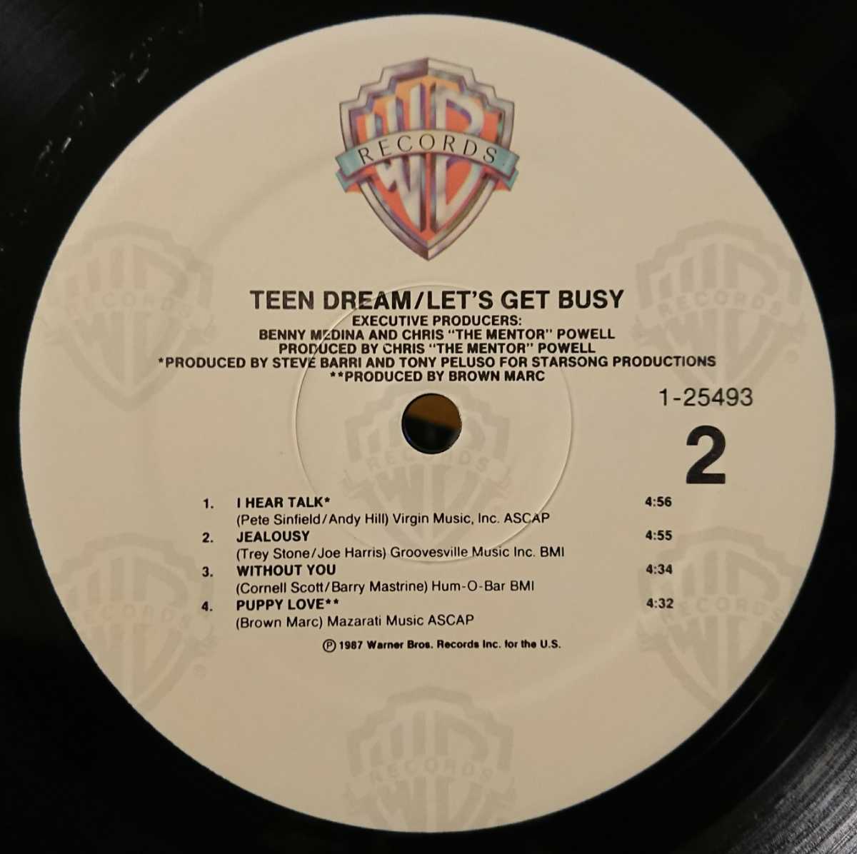 極美盤 Teen Dream Let's Get Busy /1987 US/Warner Bros. 25493-1_画像5