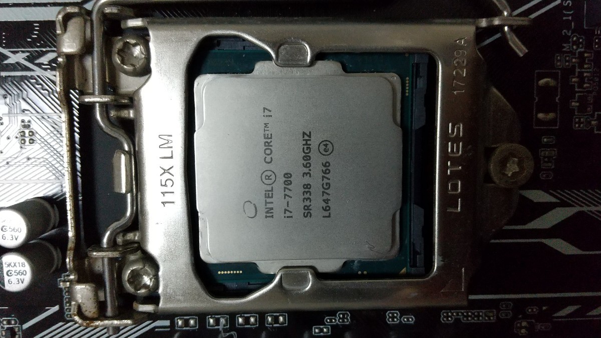 (再値下げしました)microATXマザーボード&CPU ASUS B250M-A Core i7 7700