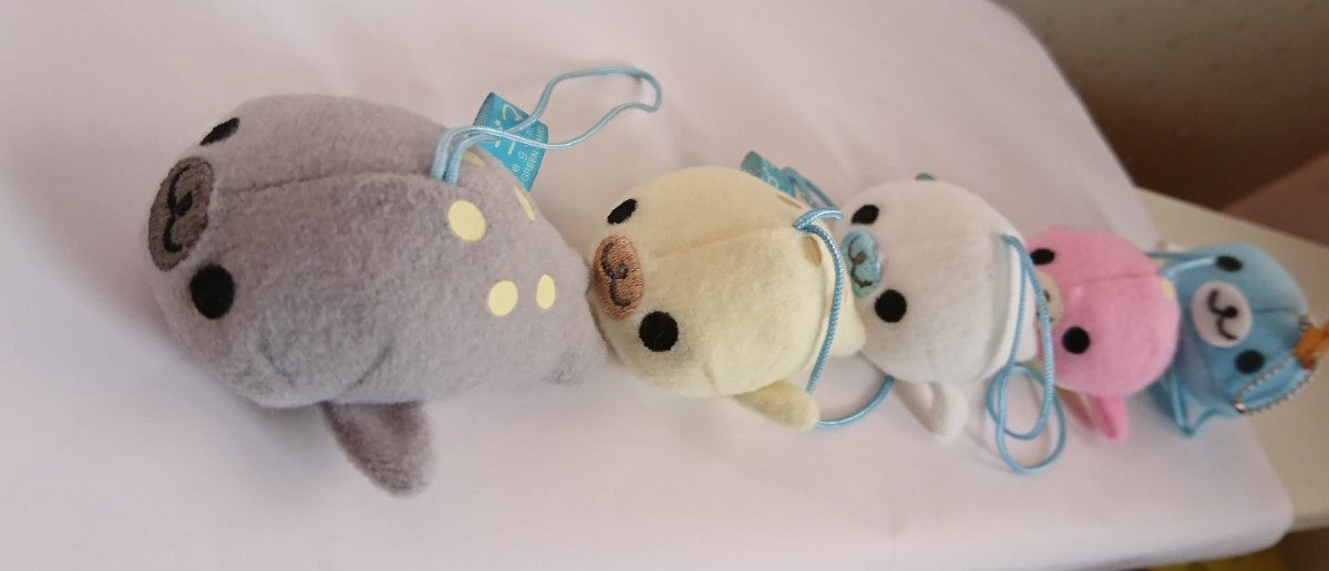 非売品】まめゴマ ぬいぐるみマスコット 5匹セット|Yahoo 非売品】まめゴマ ぬいぐるみマスコット 5匹セット|Yahoo