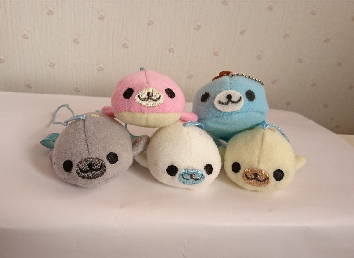 非売品】まめゴマ ぬいぐるみマスコット 5匹セット|Yahoo 非売品】まめゴマ ぬいぐるみマスコット 5匹セット|Yahoo