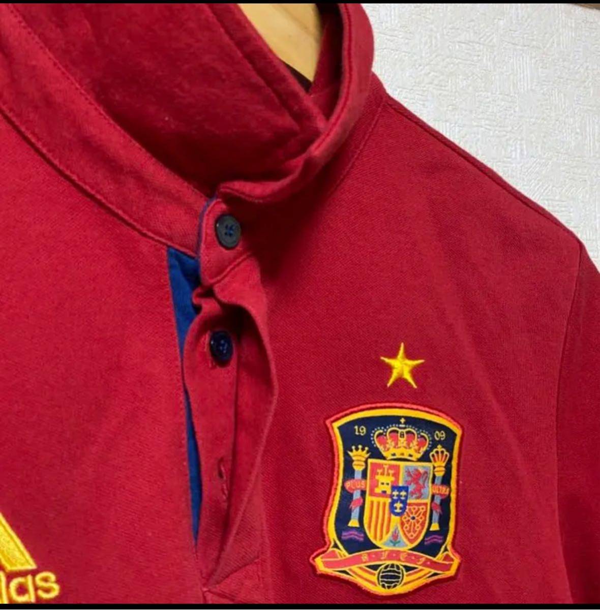 adidas スペイン代表 サッカー ポロシャツの画像4