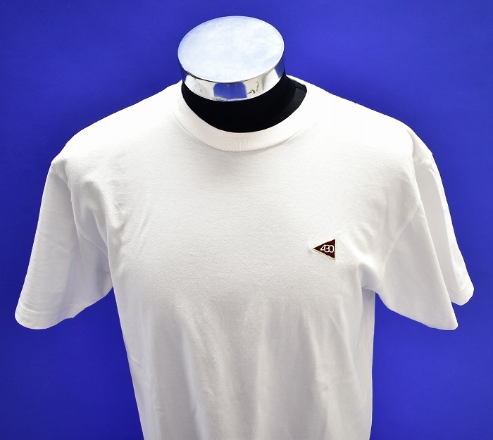 430 FOURTHIRTY (フォーサーティー)×RED KAP (レッドキャップ)FLAG TEE フラッグ刺繍半袖Tシャツ S/S クルーネック 白 LOGO ロゴ コラボ L_画像3