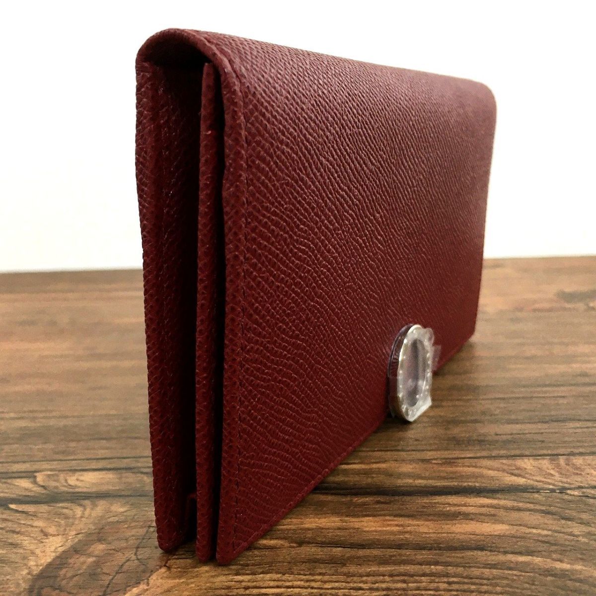 ☆送料無料☆ 未使用品 BVLGARI 二つ折り長財布 33748 レッド レザー