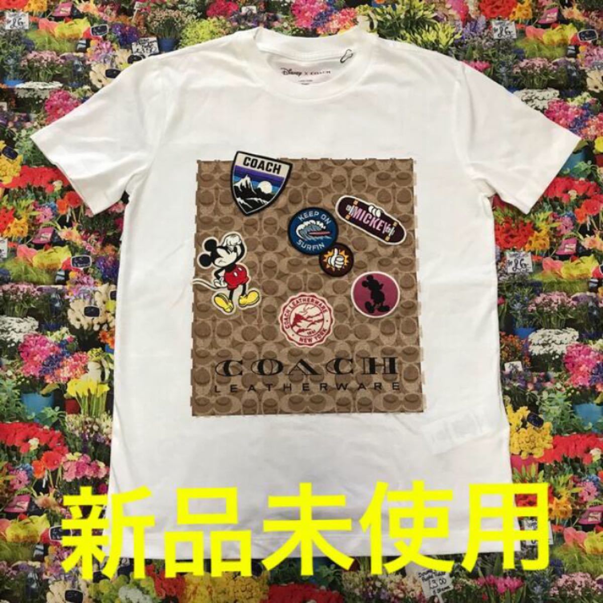 新品未使用　コーチ　ディズニー　コラボ　ミッキー　Tシャツ　日本限定　