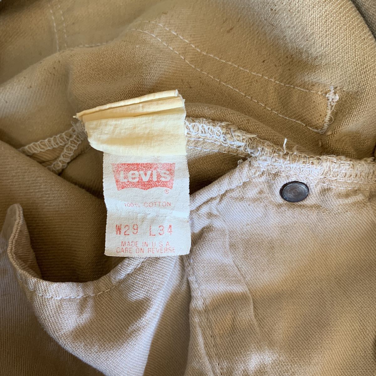 Levis 501 5951 バレンシア工場 90年製 W29 ベージュ 555 リーバイス ビンテージ 90s_画像3