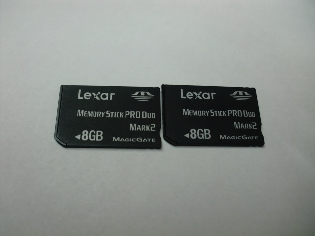 2枚セット　Lexar　MEMORY STICK PRO DUO　8GB　送料63円～　メモリーカード　メモリースティックプロデュオ_画像1