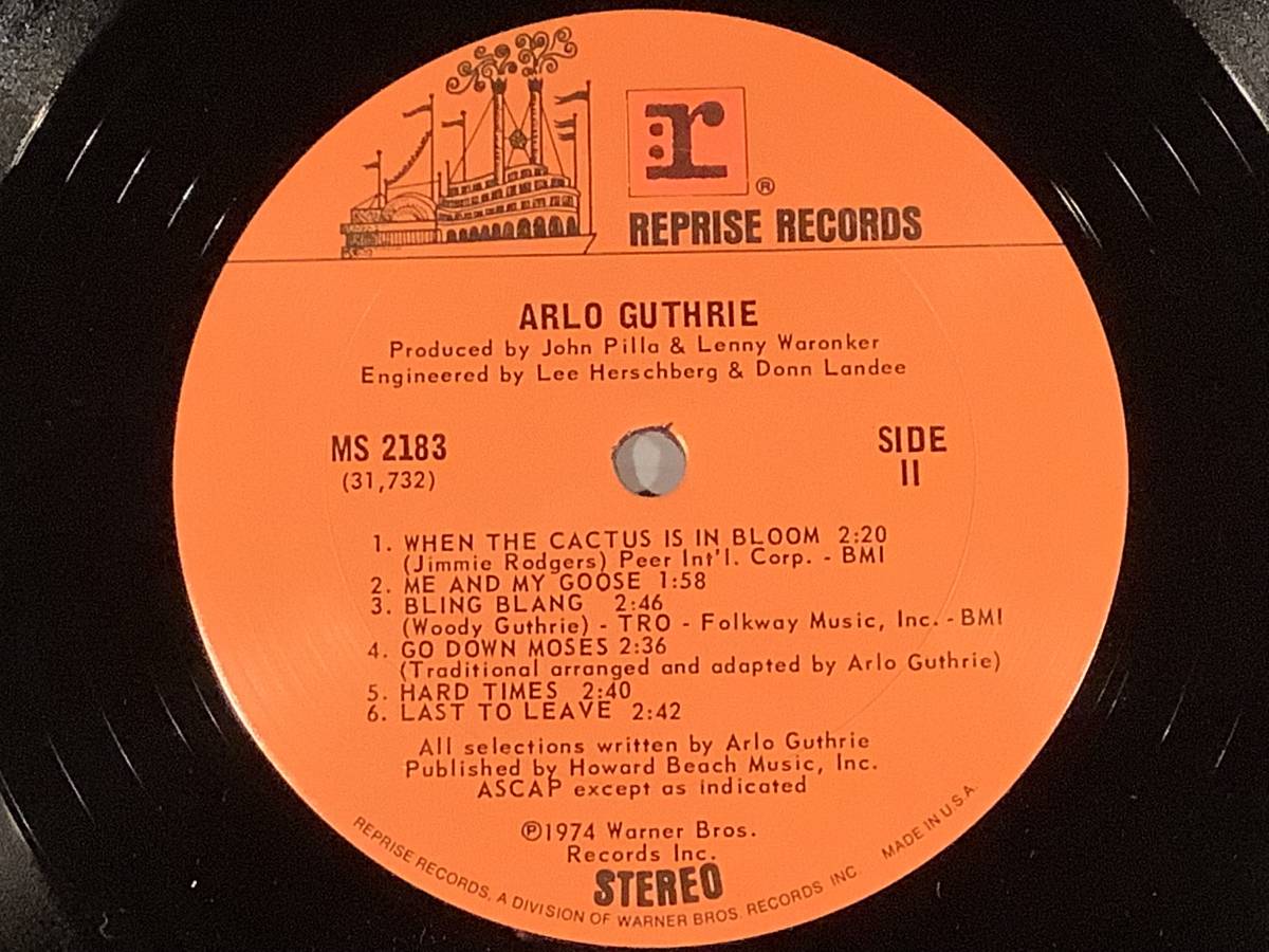 LP(輸入盤)●アーロ・ガスリー Arlo Guthrie／SAME TITLE※邦題：家路●良好品！の画像4