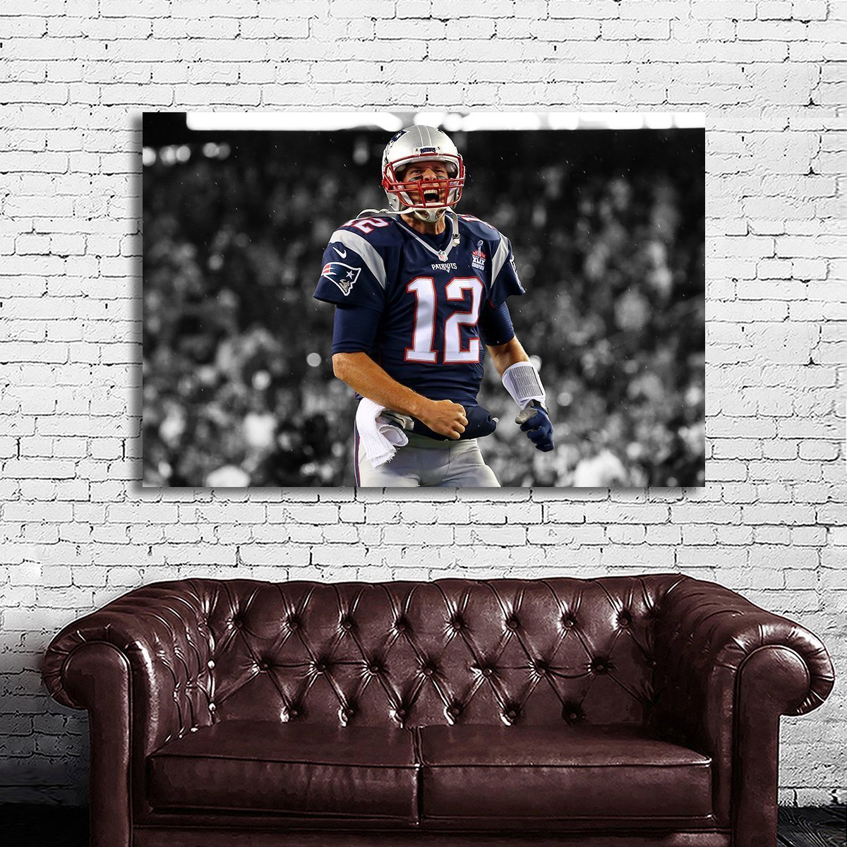 Patriots ペイトリオッツ 特大 ポスター 150x100cm トム・ブレイディ NFL 海外 グッズ アメフト スーパーボウル 雑貨 絵 写真 大 12_画像2