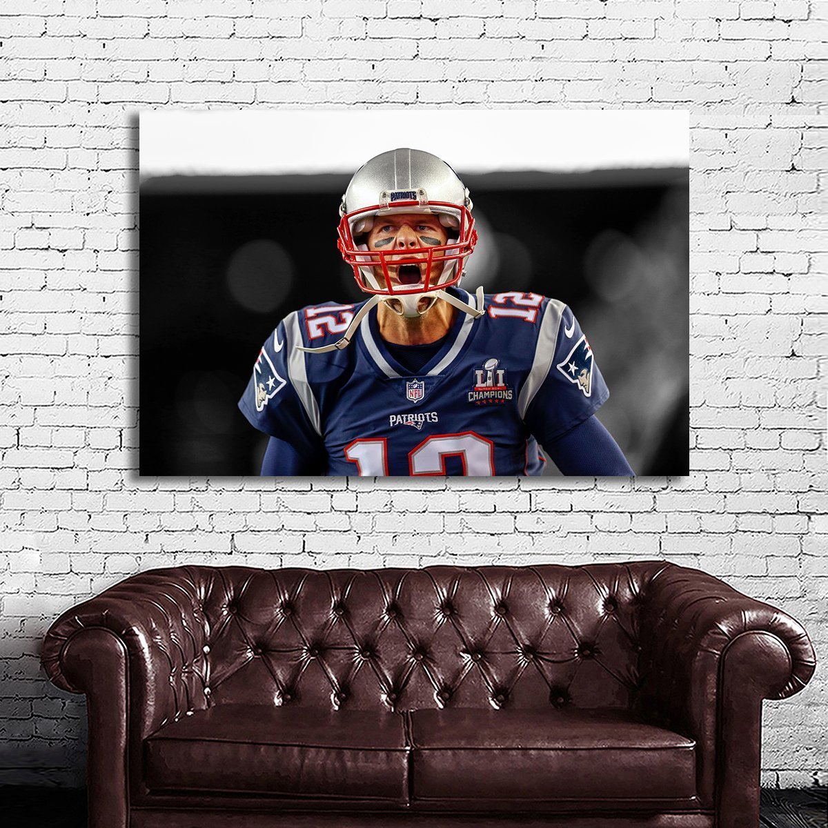 Patriots ペイトリオッツ 特大 ポスター 150x100cm トム・ブレイディ NFL 海外 グッズ アメフト スーパーボウル 雑貨 絵 写真 大 9_画像2