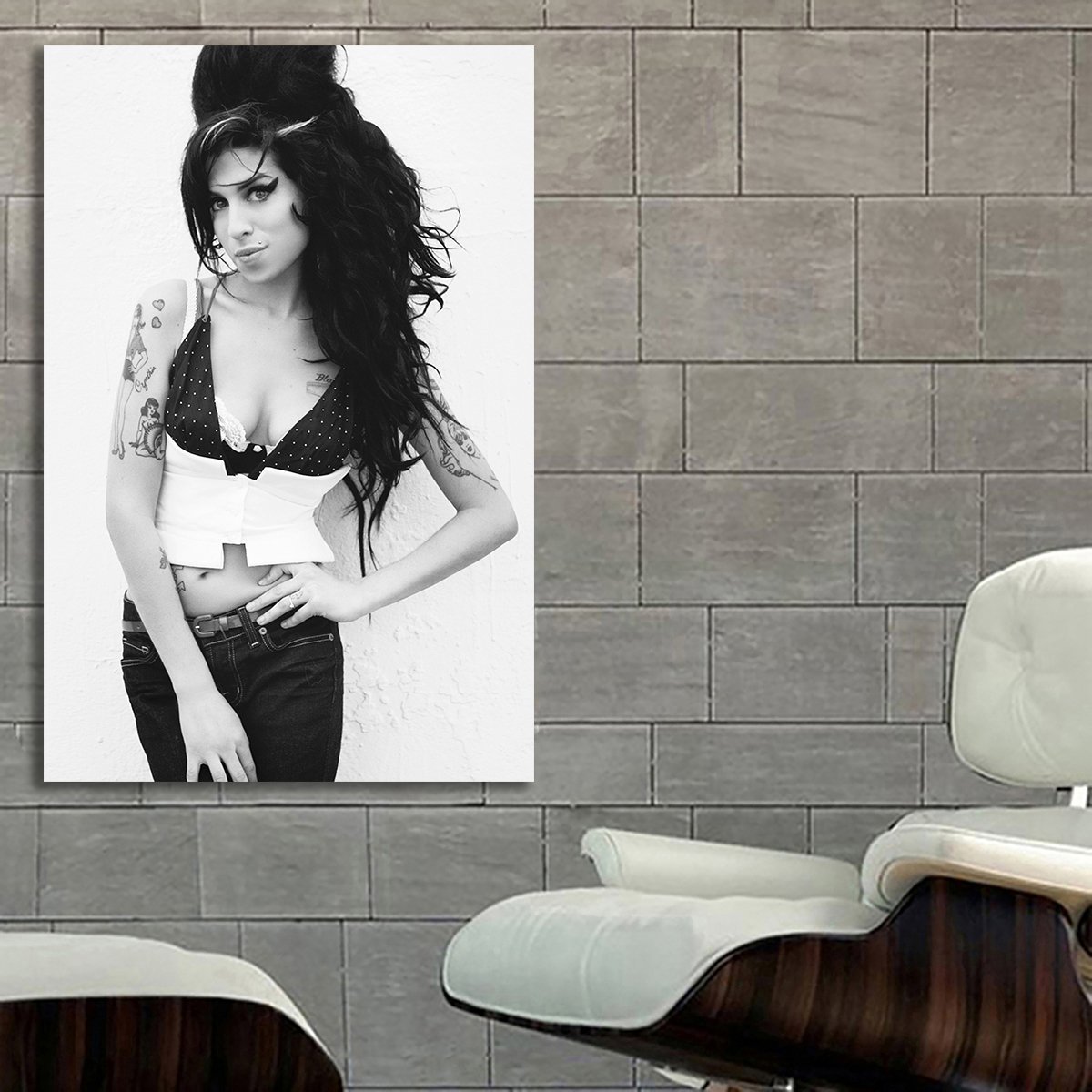 【メール便不可】 大 絵 雑貨 写真 グッズ インテリア アート 海外 150x100cm ポスター 特大 Winehouse Amy エイミー・ワインハウス おしゃれ 12 カフェ その他