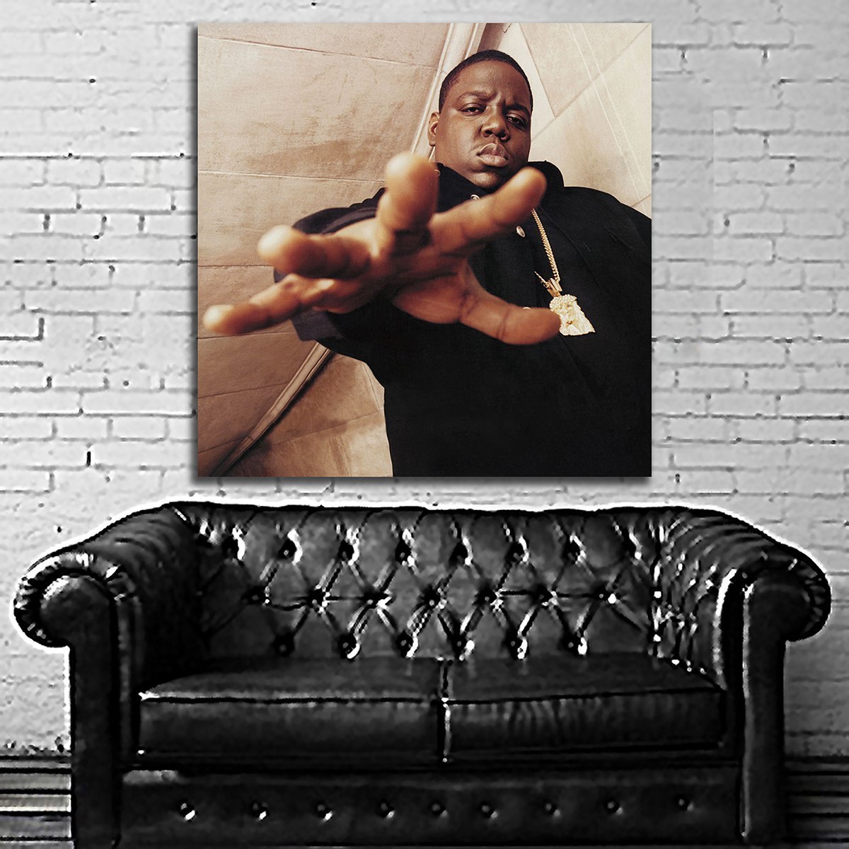 ノトーリアス ビッグ Notorious BIG 特大 ポスター 100x100cm ノトーリアス ビッグ Notorious BIG 特大 ポスター 100x100cm