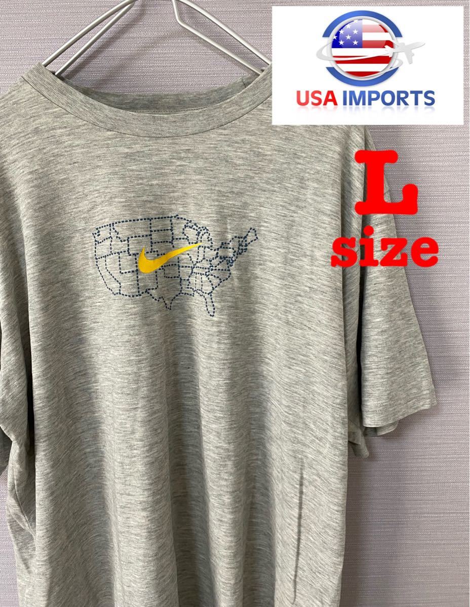 【希少アメリカ古着】Nike U.S.A センターロゴ tシャツ Lサイズ
