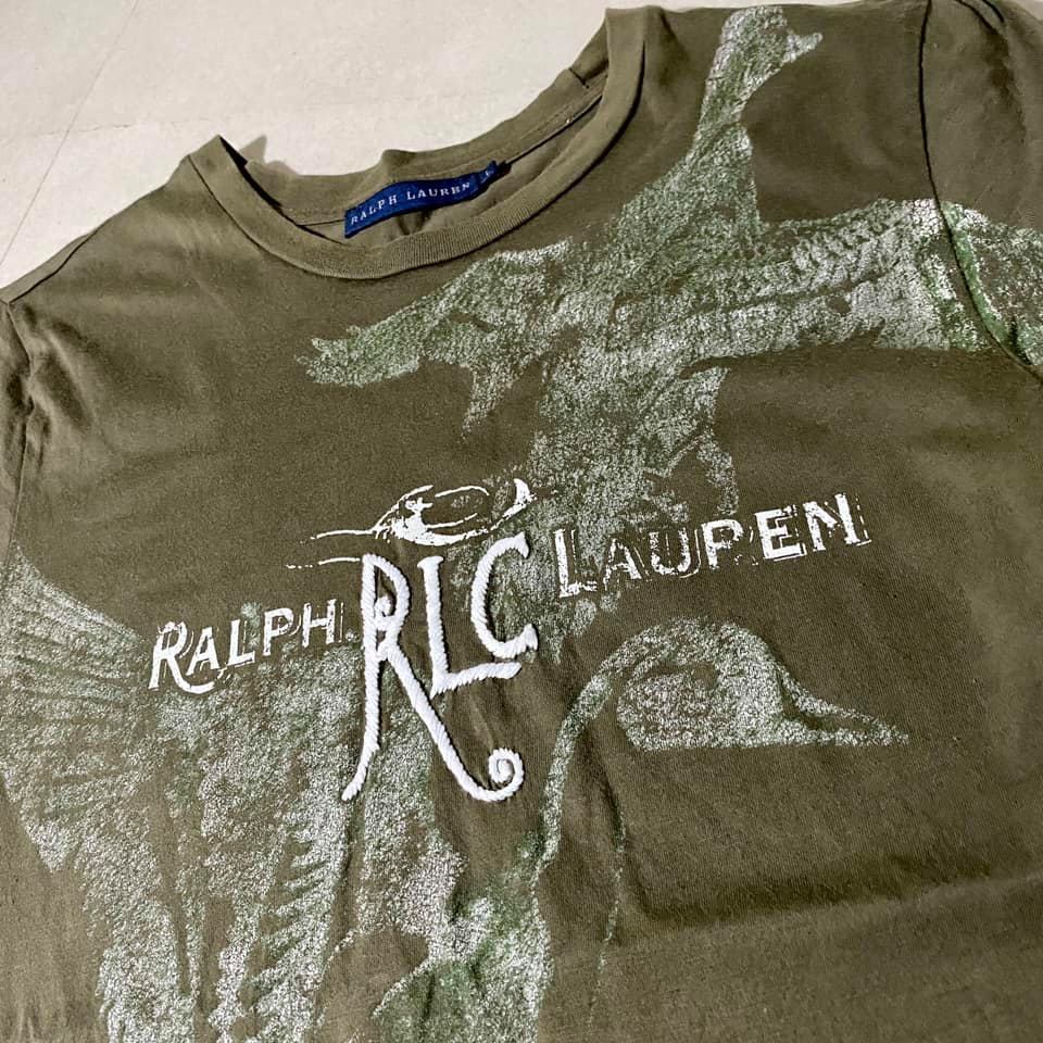 RALPH LAUREN ラルフローレン Tシャツ カーキ (株)インパクト21【L】_画像1