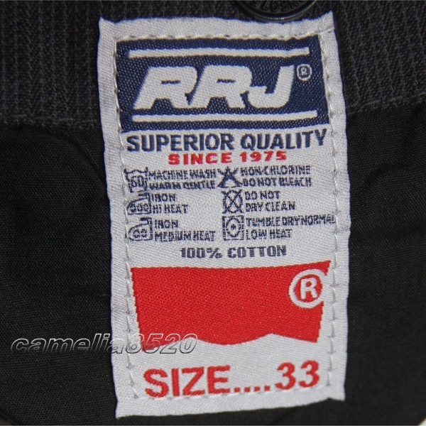 RRJ ラフライダー ジーンズ Rough Rider Jeans コットン リバーシブル ショートパンツ グレー / ブラック W33 ウエスト 85cm 未使用品の画像6