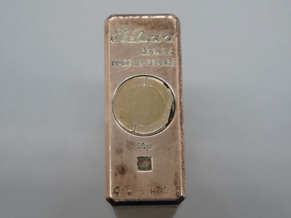 H3-24 ライター デュポン ガスライター ゴールドカラー Dupont 20μ 寸法 5.7cm×3.4cm×1.4cm 102g 喫煙グッズ 喫煙具 着火未確認の画像8