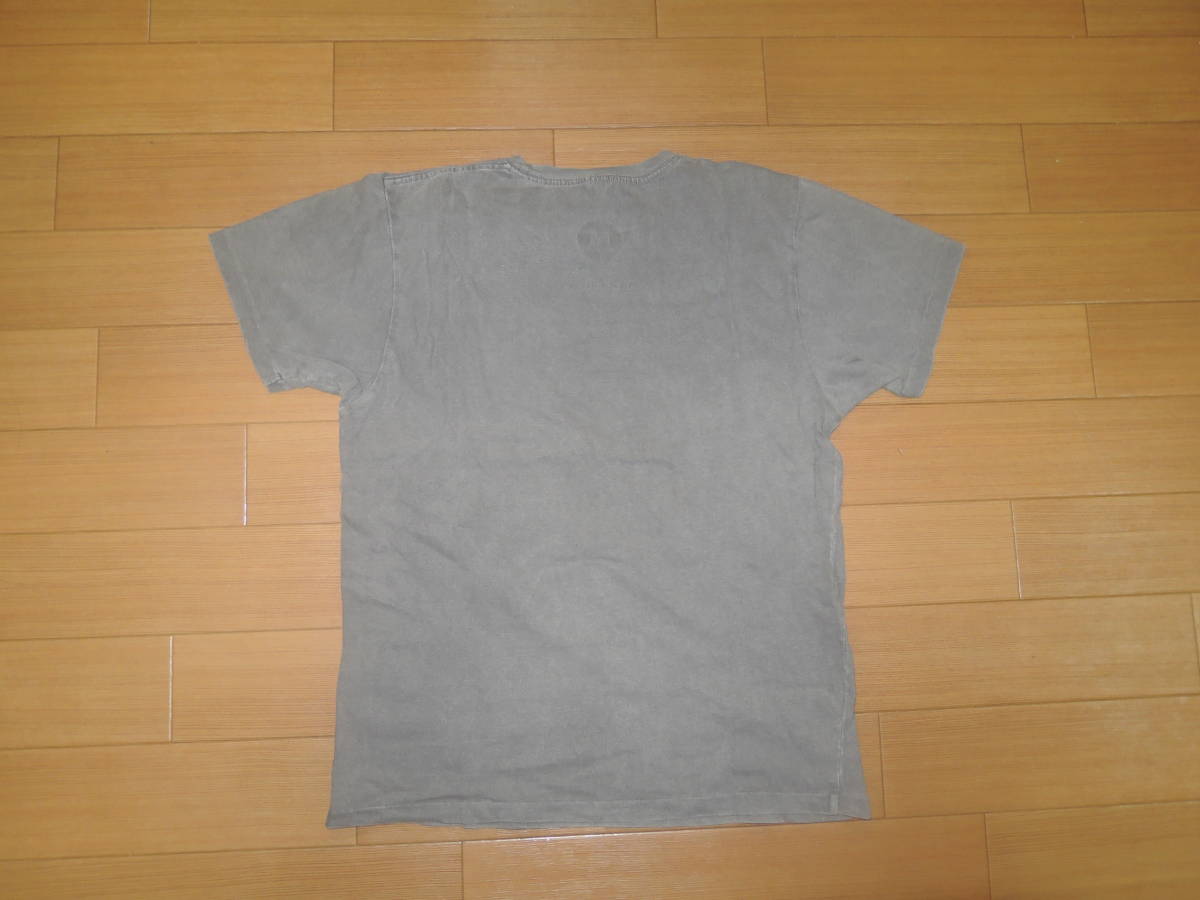 M エム かすれロゴ Tシャツ S カットソー LOGO 染加工 TMT /_画像4