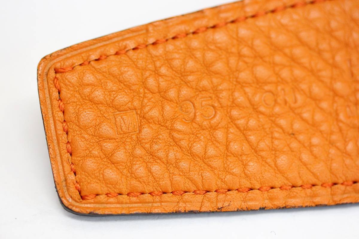 Y4683#◇未使用品◇エルメス Hベルト リバーシブル レザー ロM刻印 95