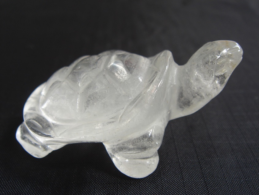 * feng shui, amulet, better fortune UP, height transparent 5A class natural crystal length . turtle ornament P1