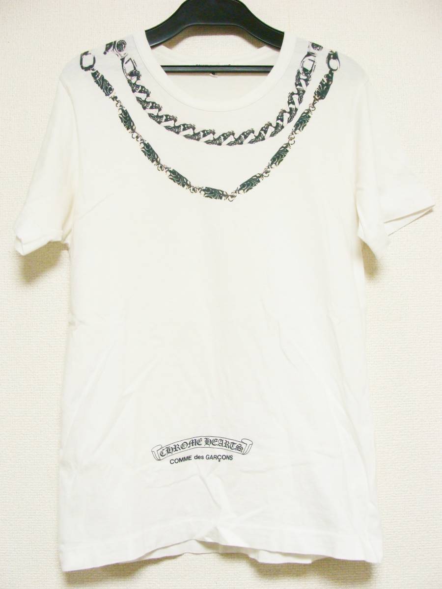 CHROME HEARTS COMME des GARCONS クロムハーツ コムデギャルソン ◇ コラボ ネック チェーン プリント 半袖 T ティー シャツ カットソー_画像1