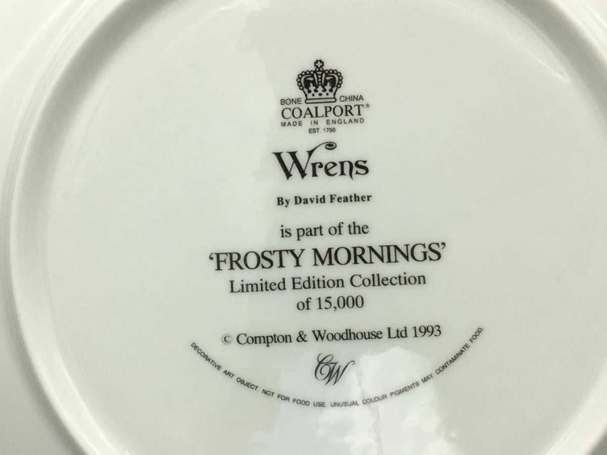 コールポート 鳥 ミソサザイ 飾り皿 絵皿 皿 ⑰ ウェッジウッド に統合 (1)_画像6