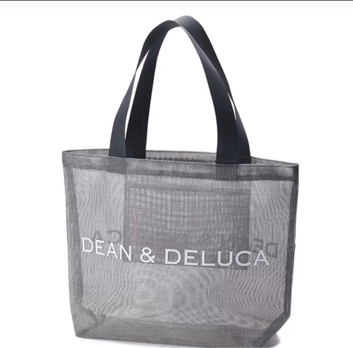 DEAN&DELUCA メッシュトート エコバッグ　グレー　Lサイズ　ディーン&デルーカ　ハンドバッグ　メッシュバッグ　コンパクト