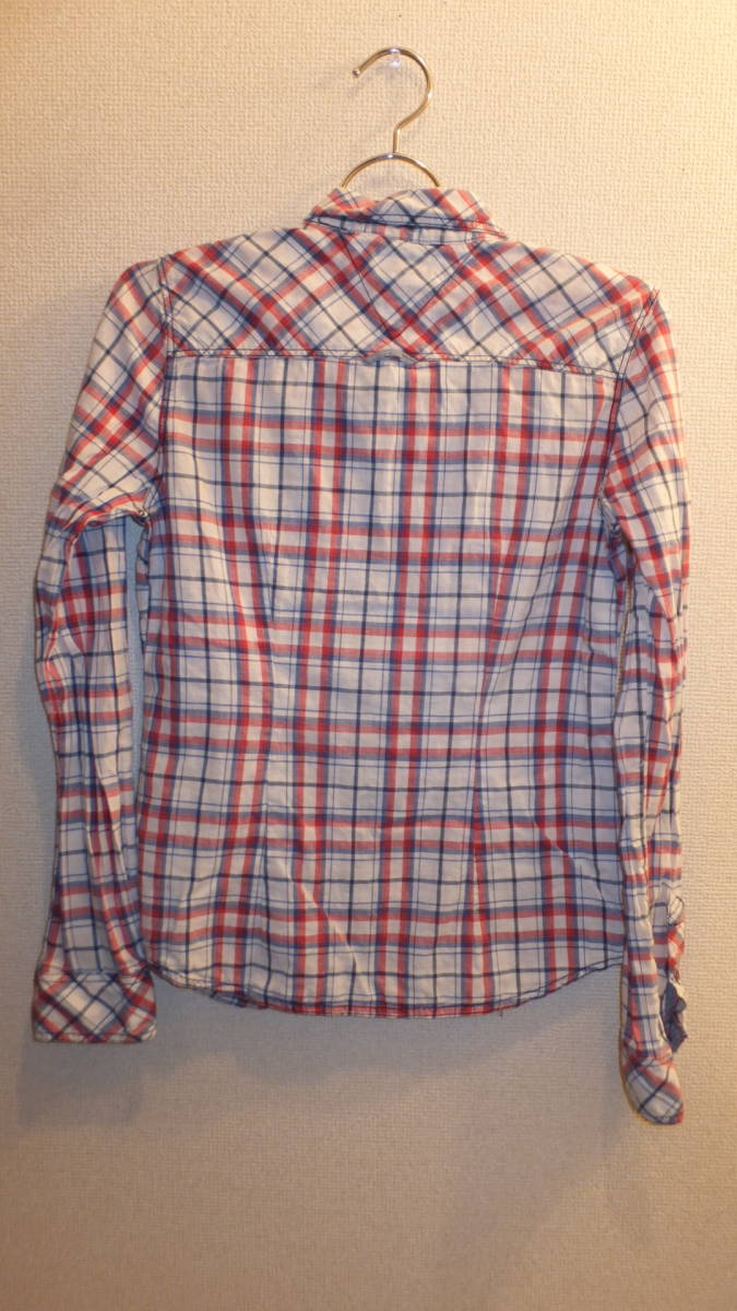 *TOMMY HILFIGER*Ladies shirts size S Tommy Hilfiger Denim size S TOMMY Denim USED IN JAPAN check pattern 