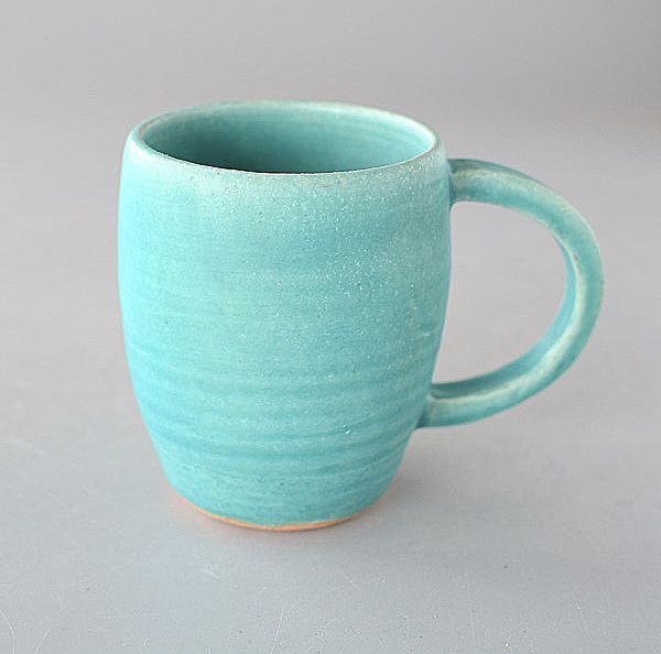  huge mug Via mug turquoise blue handmade is ... kiln mg038