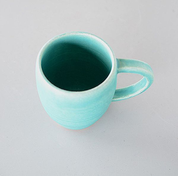  huge mug Via mug turquoise blue handmade is ... kiln mg038