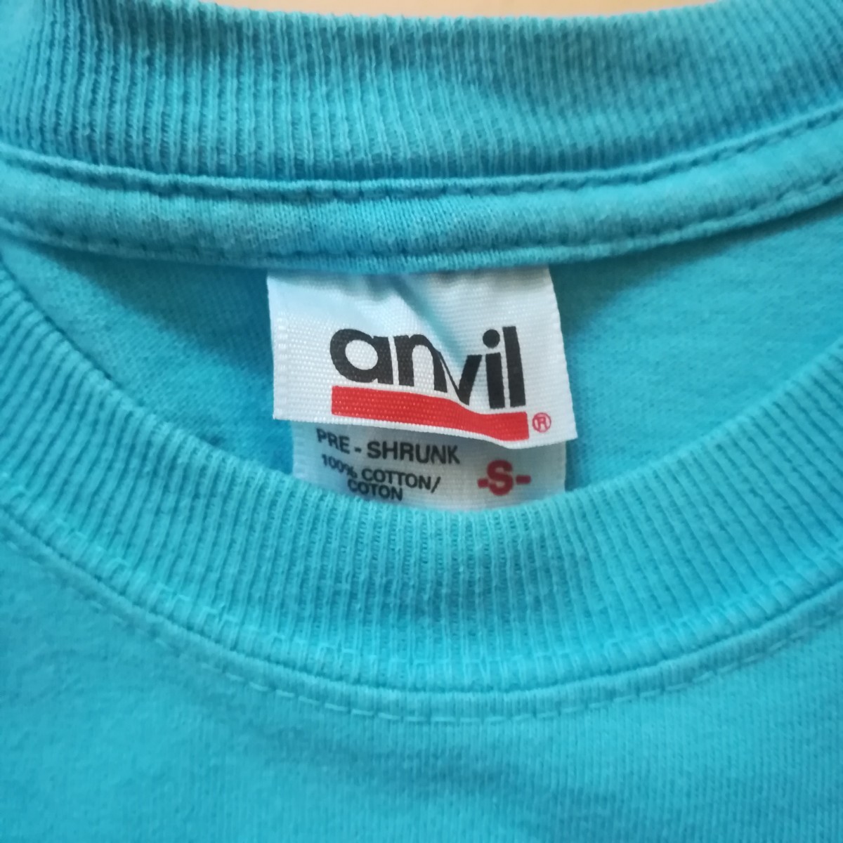 アンビル　anvil 半袖Tシャツ　S　無地　半袖　Tシャツ　ブルー　綿100%