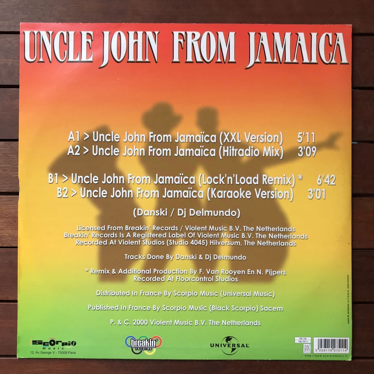 【reggae-pop】Vengaboys / Uncle John From Jamaica［12inch］オリジナル盤《4-1-67 9595》_画像2